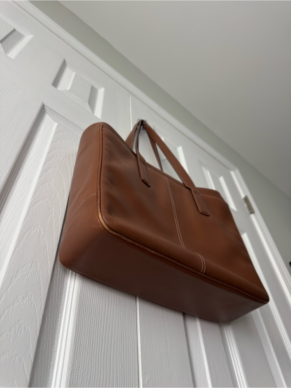 Vintage Coach Hamptons 5209 Tan Brown Leather Business Tote Laptop Bag - Picture 14 of 16